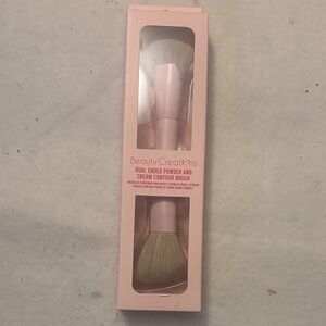 Beauty Creations Dual-Ended Angled Contour & Powder Brush - Pale Pink Travel